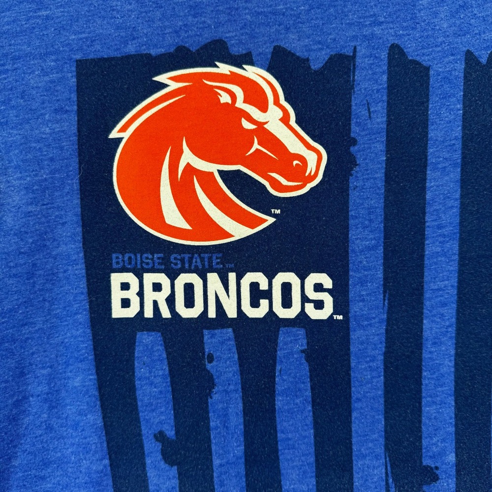 Boise State Broncos Mens Large T-Shirt Hurley Premium Fit NCAA American Flag - Picture 5 of 5